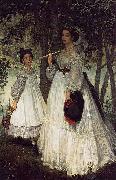 James Jacques Joseph Tissot Two Sisters painting